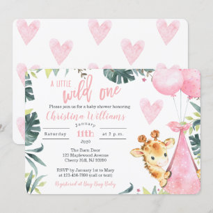 Girafe Invitations pour une fille