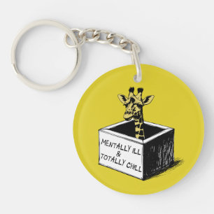Girafe Jaune mignonne dans une boîte Nom personnal