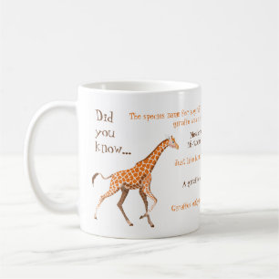 Girafe mignonne avec des faits amusants Mug