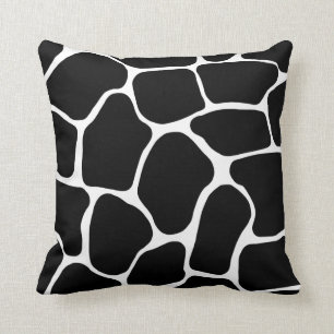 Girafe noir et blanc Imprimer Coussin américain M