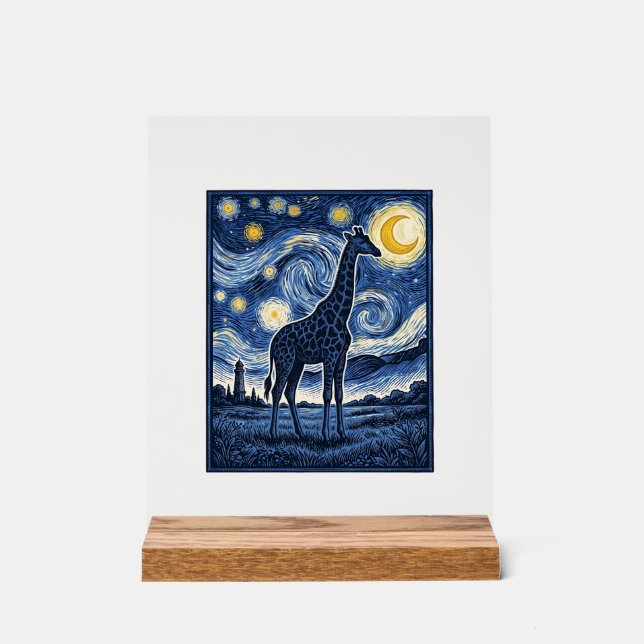 Girafe Nuit Étoilée Vintage (Recto)