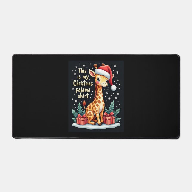 Girafe portant le chapeau de Noël correspondant Pa (Recto)