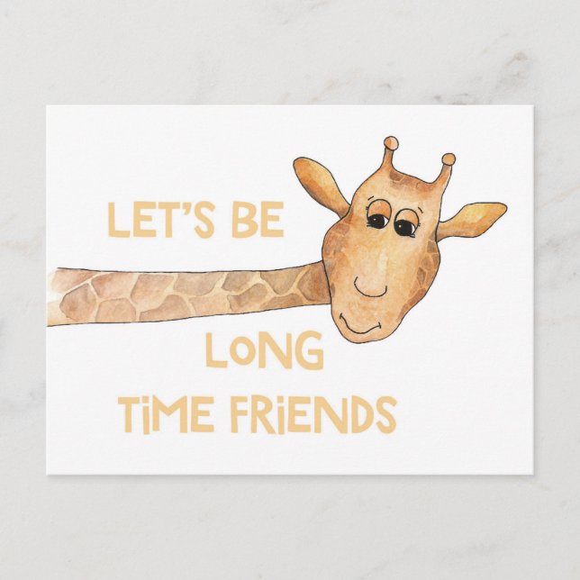 Girafe. Salle de classe Valentine. Carte d'amis. E (Devant)