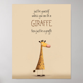 Girafe - Soyez vous-même Poster pour chambre d'enf