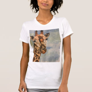 Girafe sucrée sur t-shirt