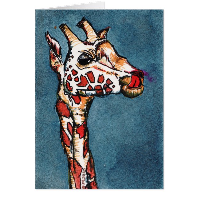 girafe sur le bleu (Devant)