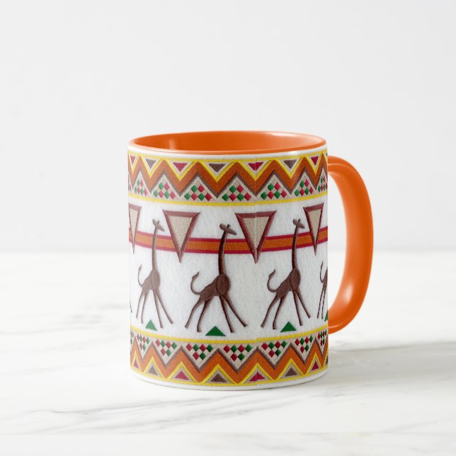 Girafes dans la tasse de l'Afrique (Devant droit)