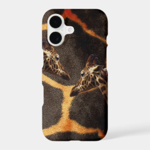 "Girafes Exotiques : Sur une toile à motif de gira