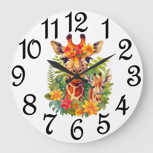 Girafes  grande horloge (Recto)