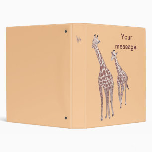 Girafes mère et enfant dessinant des Classeurs per