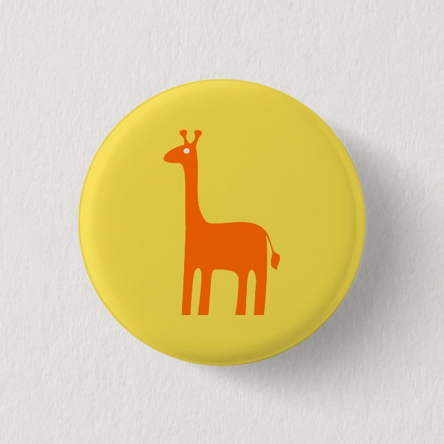 giraffe 1 inch round button (Front)