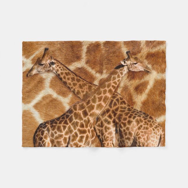Giraffe 1A Fleece Blanket (Front (Horizontal))