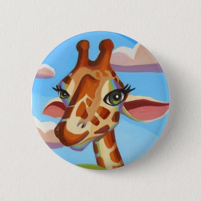 Giraffe 2 Inch Round Button (Front)