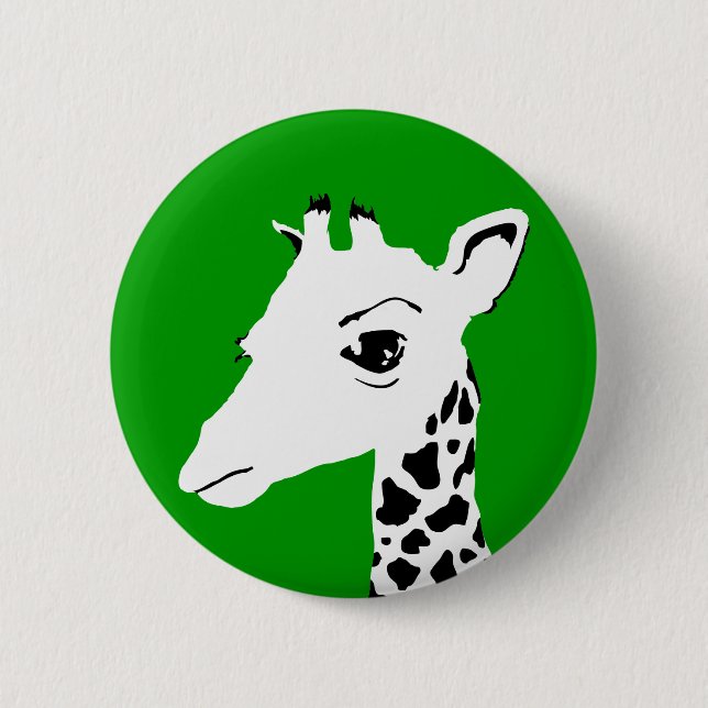 giraffe 2 inch round button (Front)