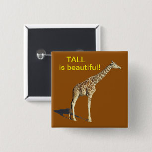 Giraffe 2 Inch Square Button