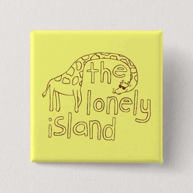 Giraffe 2 Inch Square Button (Front)