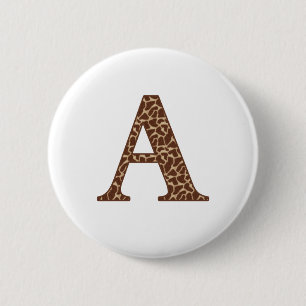 Giraffe A 2 Inch Round Button