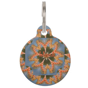 Giraffe Abstract Art Print Pet Tag