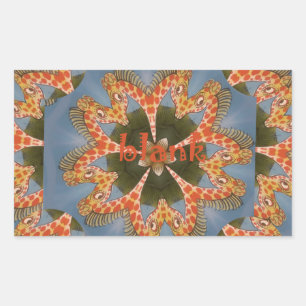 Giraffe Abstract Art Print Sticker