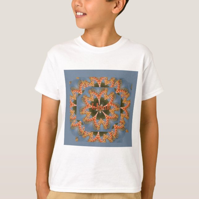 Giraffe Abstract Art Print T-Shirt (Front)