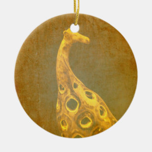 Giraffe Abstract Christmas Ornament