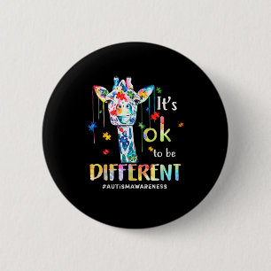 Giraffe Acceptance Kids Boys Girls Its Ok To Be Di 2 Inch Round Button