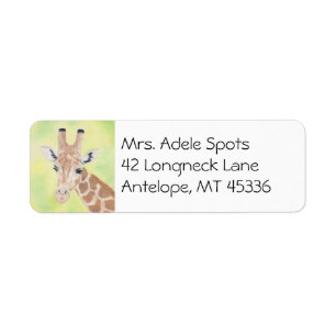 Giraffe address label
