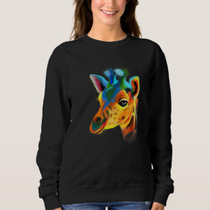 Giraffe Africa Quilted Safari Wild Zoo Animals Col Sweatshirt