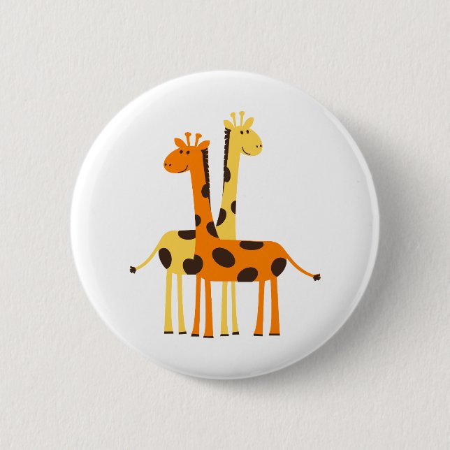 Giraffe Africa Safari 2 Inch Round Button (Front)