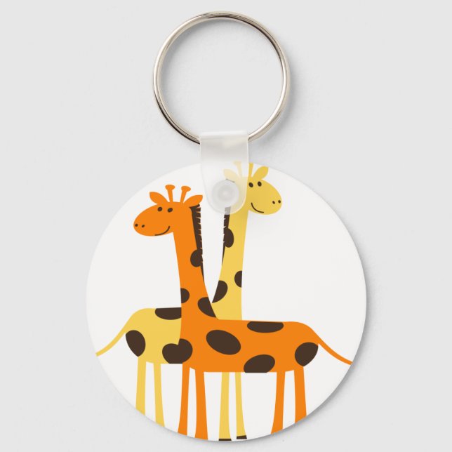 giraffe africa safari wildlife keychain (Front)