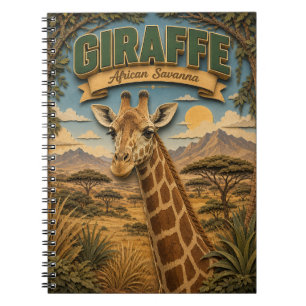 Giraffe African Savanna POPCUT Notebook