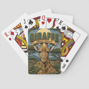 Giraffe African Savanna POPCUT Playing Cards