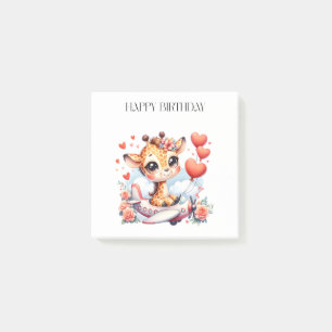 Giraffe Airplane Birthday Post-it Notes