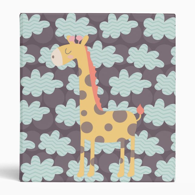 Giraffe and Clouds Binder (Front)