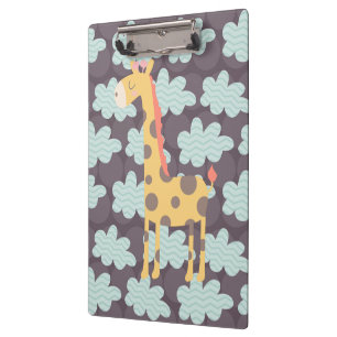 Giraffe and Clouds Clipboard