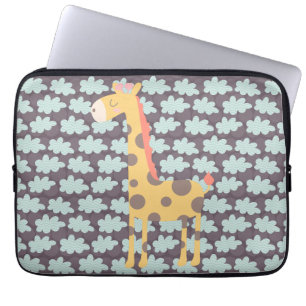 Giraffe and Clouds Laptop Sleeve