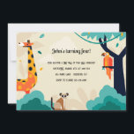 Giraffe and Friends Birthday Party Invitation<br><div class="desc">A trendy giraffe and friends birthday party invitation or trip to the zoo party. (Image by Freepik). The card is easy to customize with your wording, font and font colour. Not exactly what you're looking for? All our products can be custom designed to meet your needs at no extra charge....</div>