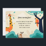 Giraffe and Friends Birthday Party Invitation<br><div class="desc">A trendy giraffe and friends birthday party invitation or trip to the zoo party. (Image by Freepik). The card is easy to customize with your wording, font and font colour. Not exactly what you're looking for? All our products can be custom designed to meet your needs at no extra charge....</div>
