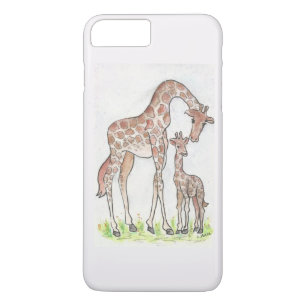Giraffe and Her Calf on an iPhone Case