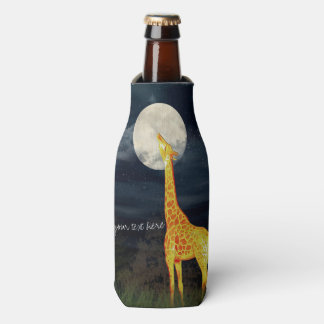 Giraffe and Moon | Custom Bottle Can Cooler