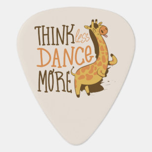 Giraffe animal dancing cartoon design guitar pick