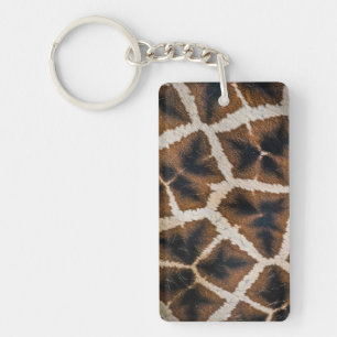 giraffe animal fur skin texture wild leather patte keychain