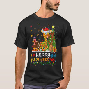 Giraffe Animal   Happy Giraffe Hellothanksmas T-Shirt