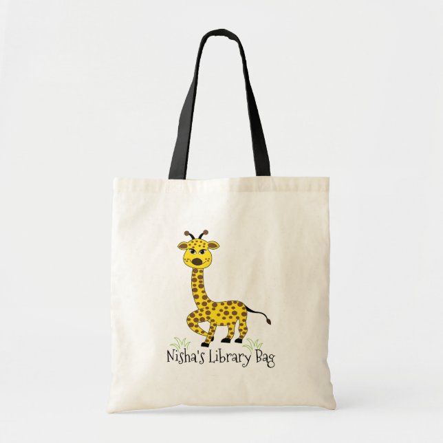Giraffe Animal Kids Livre Bibliothèque Sac (Devant)