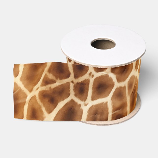 Giraffe Animal Print Grosgrain Ribbon (Spool)