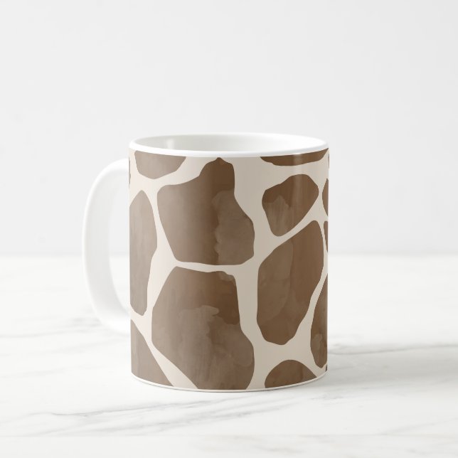 Giraffe Animal Print Pattern Coffee Mug (Front Left)