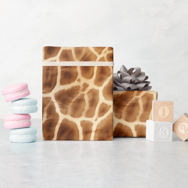 Giraffe Animal Print Wrapping Paper (Baby Shower)