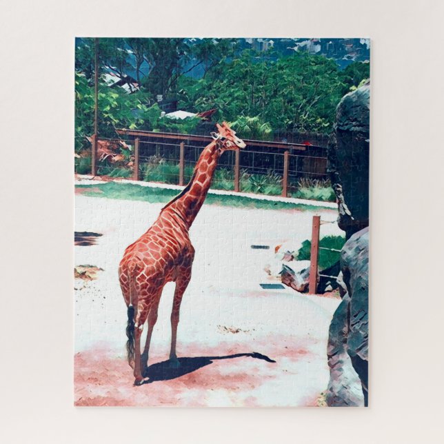 Giraffe animal Sydney Australia Jigsaw Puzzle (Vertical)