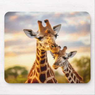 Giraffe Animal Wild Beauty Freedom Wilderness Art Mouse Pad