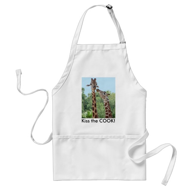 Giraffe Apron: Kiss the COOK! Standard Apron (Front)